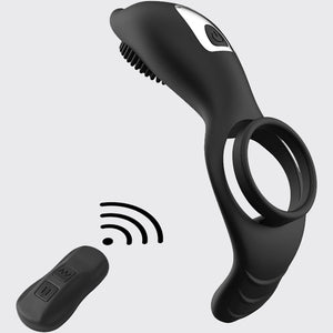 Vibrating Penis Ring Adult Toys for Men, Silicone Cock Ring Remote Control Vibrator with 12 Vibration Modes & USB Rechargeable, Xtoy King G Spot Vibrator for Woman or Men Sex Pleasure