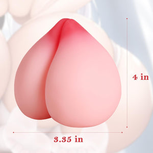 Pocket Pussy Stroker Masturbation Cup, Adult Sex Toys for Men Penis Glans Trainer,Manual Sucking Extrusion Male Masturbators, Open-Ended Penis Sleeve(Peach-Shape)