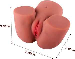 Male Masturbator Sex Doll for Men,3D Lifelike Soft Butt with Vagina Anal,Pocket Pussy,Sexy Skin Tone,Realistic Sex Toy for Adult(4.85LB,9.45X7.87X5.51In)