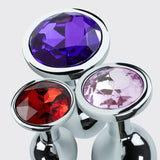Silver 3-piece set｜Jeweled Anal Plug｜Prostate Massage
