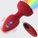 Rose Anal Plugs Adult Erotic Products, Men's and Women's Adult Erotic Products and Games, Wireless Remote Control Vibration, Small Anal Plugs for Female Male Prostate Massage, Male Vibrating Anal Sex Toys