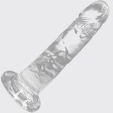 Realistic Dildo G Spot Stimulator, Crystal Clear Anal Dildos Xtoy King Soft Fake Penis Adult Sex Toys with Suction Cup Dildo for Women G-Spot Stimulation Deep Throat Training