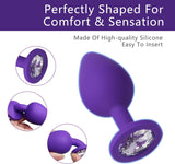 Silicone Trainer Beginner Anal Plugs - Xtoy King Anal Butt Plugs Trainer Kit, Adult Sex Toys for Prostate Massage, 3 Pcs Anal Plug Training Set for Beginner Advanced Users