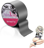 Restraint Bondage Tape BDSM Toys, Sex Restraints Static Electrostatic Tape Bondage Gear & Accessories for Fetish Fantasy Pleasure, 52 Feet, Non-Sticky, Shiny (Silvery)