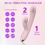 G Spot Vibrator Women Sex Toys, Xtoy King Rabbit Vibrator with 10 Powerful Vibrations Dual Motor Stimulator Rechargeable Vibrating Massager for Vagina Clitoris G-spot Stimulation