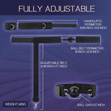 BDSM Bondage Restraints Kit with Comfortable and Durable Ball gags Choker and Adjustable HandcuffsNeck to Wrist Restraints kit,Slave SM Sex Toy Black