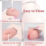 Pocket Pussy Stroker Masturbation Cup, Adult Sex Toys for Men Penis Glans Trainer,Manual Sucking Extrusion Male Masturbators, Open-Ended Penis Sleeve(Peach-Shape)