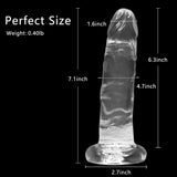 Realistic Dildo G Spot Stimulator, Crystal Clear Anal Dildos Xtoy King Soft Fake Penis Adult Sex Toys with Suction Cup Dildo for Women G-Spot Stimulation Deep Throat Training