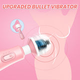 Mini Wand Vibrator Sex Toy for Women, G Spot Couples Vibrator Wand Massager with Battery & Flexible Head, Handheld Clitoral Vibrators for Nipple Clit Anal Stimulation, Quiet and Gentle