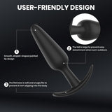 Anal Plug Trainer Kit - Silicone Butt Plug Anal Sex Toys with 3 Different Sizes for Adult Sex Toys & Games, Flared Base Prostate Massage Anal Toy for Beginners Advanced, Black