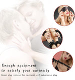 Bondage Restraints BDSM Sex Toys for Women, 10 Pcs Bondage Gear & Accessories, XTOY.US Fetish Bed Restraints for Couples and Adult (Black)