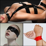 Restraint Bondage Tape BDSM Toys, Sex Restraints Static Electrostatic Tape Bondage Gear & Accessories for Fetish Fantasy Pleasure, 52 Feet, Non-Sticky, Shiny (Black)