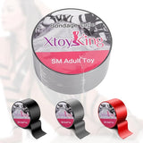 Restraint Bondage Tape BDSM Toys, Sex Restraints Static Electrostatic Tape Bondage Gear & Accessories for Fetish Fantasy Pleasure, 52 Feet, Non-Sticky, Shiny (Black)
