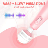 Mini Wand Vibrator Sex Toy for Women, G Spot Couples Vibrator Wand Massager with Battery & Flexible Head, Handheld Clitoral Vibrators for Nipple Clit Anal Stimulation, Quiet and Gentle