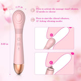 Powerful Vibrator for Women, 2 in 1 Vibrator Wand Massager with Tongue Licking Clitoral Stimulator & 12 Vibration Modes, Bendable Head Adult Sex Toy for Couples, Pink