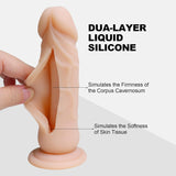 XTOY.US Realistic Dildo Sex Toys for Women, Silicone Dildos Soft Feels Like Skin, Anal Dildo with Strong Suction Cup for Hands-Free Play, Body-Safe Material Real Penis for G-spot Stimulation
