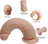 XTOY.US Realistic Dildo Sex Toys for Women, Silicone Dildos Soft Feels Like Skin, Anal Dildo with Strong Suction Cup for Hands-Free Play, Body-Safe Material Real Penis for G-spot Stimulation