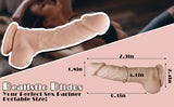 Lifelike Silicone Dildo for Masturbator, Realistic Dildo Real Penis with Strong Suction Cup, XTOY.US Big Thick Dildo Toys for Women Sex Pleasure ((Flesh))