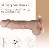 Lifelike Silicone Dildo for Masturbator, Realistic Dildo Real Penis with Strong Suction Cup, XTOY.US Big Thick Dildo Toys for Women Sex Pleasure ((Flesh))
