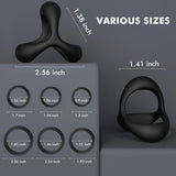 Silicone Penis Ring Male Sex Toys, Men’s Cock Rings Set with 7 Different Sizes for Erection Enhancing, Stretchy Erection Ring Adult Toys for Couples Pleasure