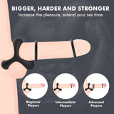 Silicone Penis Ring Male Sex Toys, Men’s Cock Rings Set with 7 Different Sizes for Erection Enhancing, Stretchy Erection Ring Adult Toys for Couples Pleasure