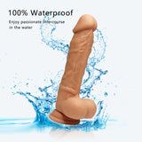 Realistic Dildo for Beginners Double-Layer Silicone Dildo, 8 Inch Big Thick Dildo with Strong Suction Cup, Realistic Penis Soft Anal Dildo for Stimulation G-Spot Sex Toys for Men and Women